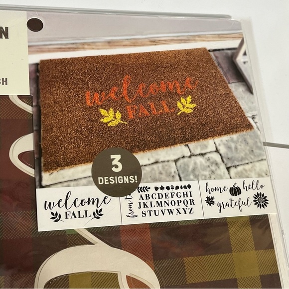 Simply Autumn Craft Stencil Designs Fall 10”x22” 3 Designs per Package Lot of 2 - Picture 4 of 7